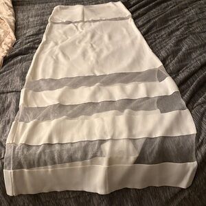 Elegant White and Gray Women's Skirt